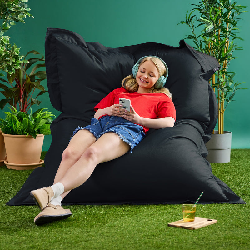 Bazaar Bag® Indoor-Outdoor Giant Bean Bag - Black