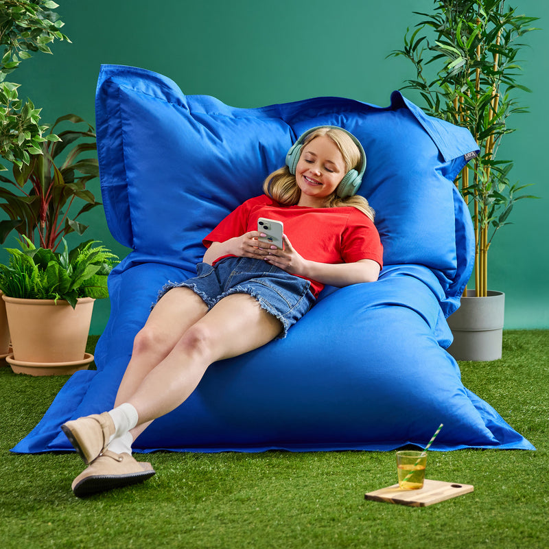 Bazaar Bag® Indoor-Outdoor Giant Bean Bag - Blue
