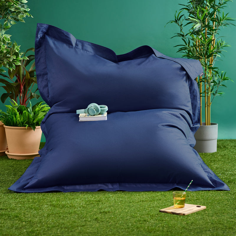 Bazaar Bag® Indoor-Outdoor Giant Bean Bag - Navy Blue