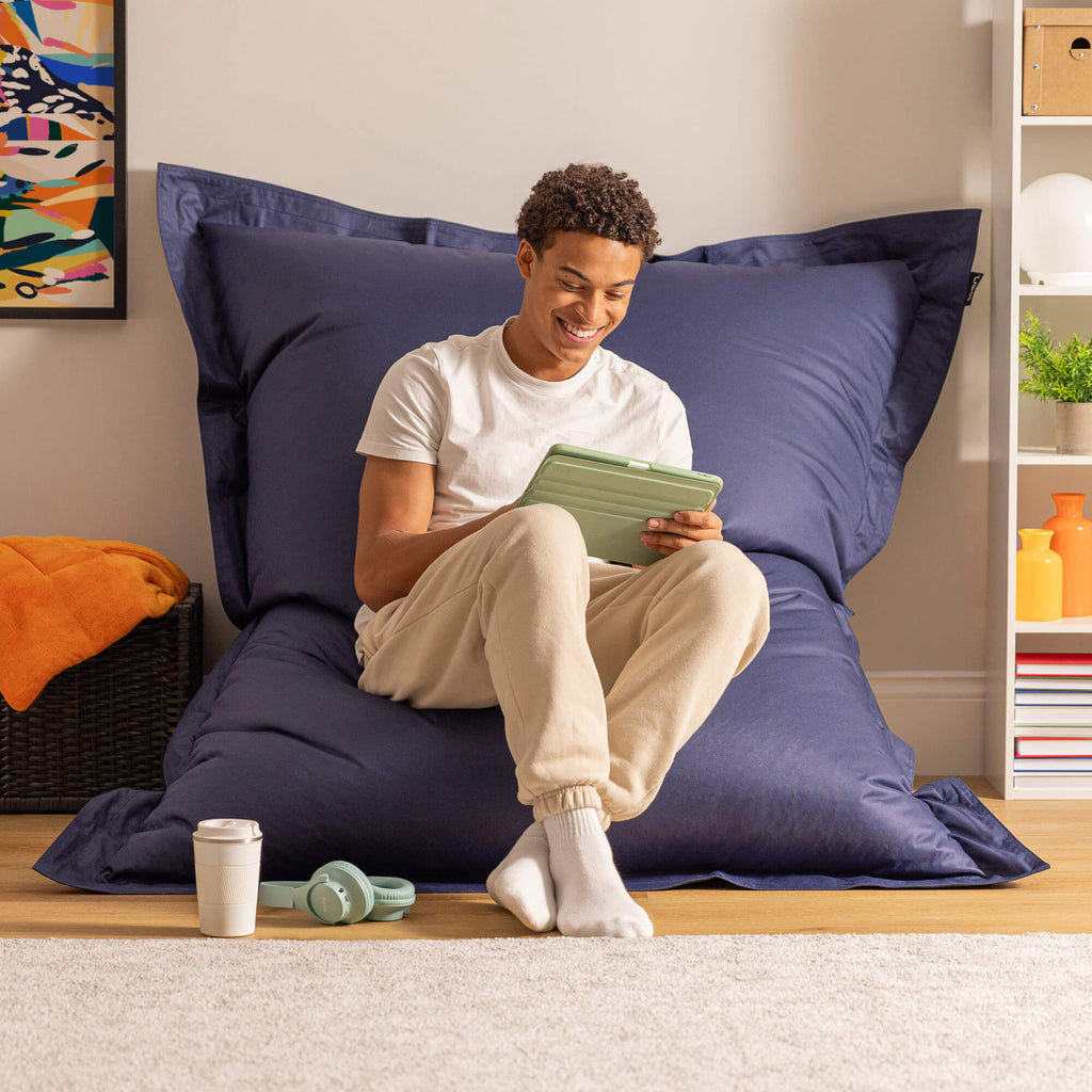 Bazaar Bag® Indoor Outdoor Giant Bean Bag Navy Blue