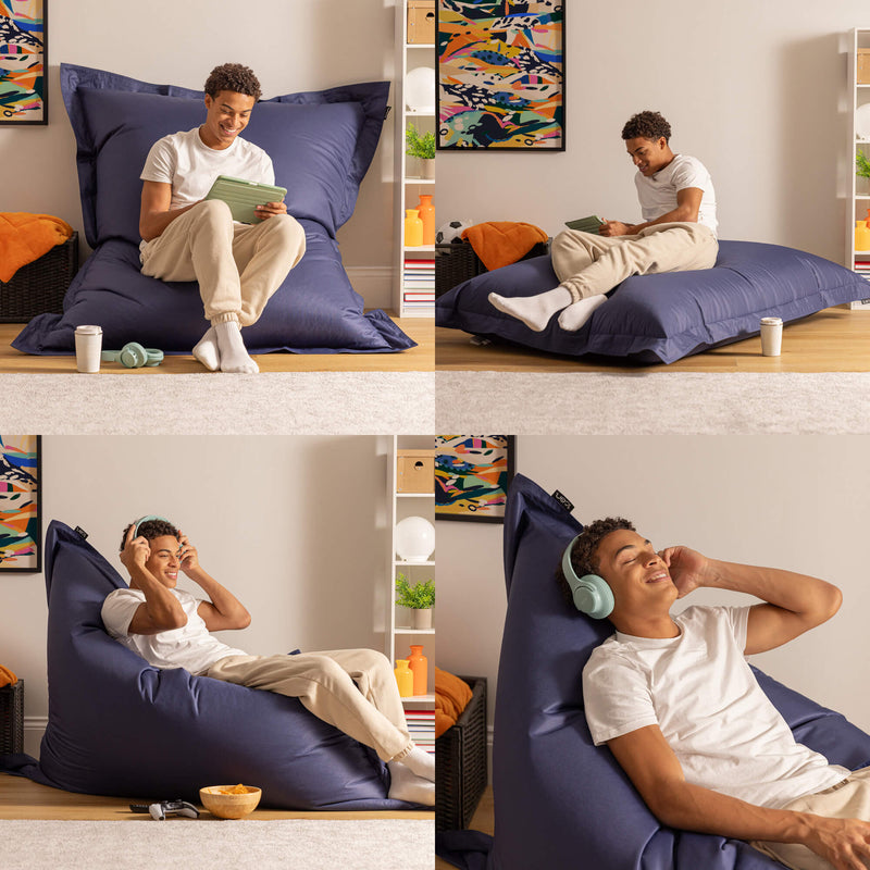 Bazaar Bag® Indoor-Outdoor Giant Bean Bag - Navy Blue