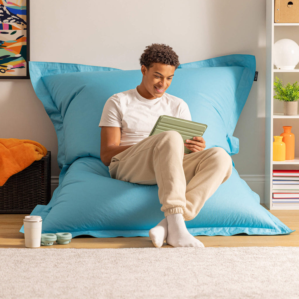 Bazaar Bag® Indoor Outdoor Giant Bean Bag Aqua