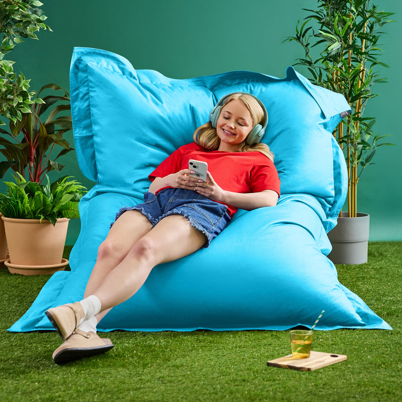 Bazaar Bag® Indoor-Outdoor Giant Bean Bag - Aqua
