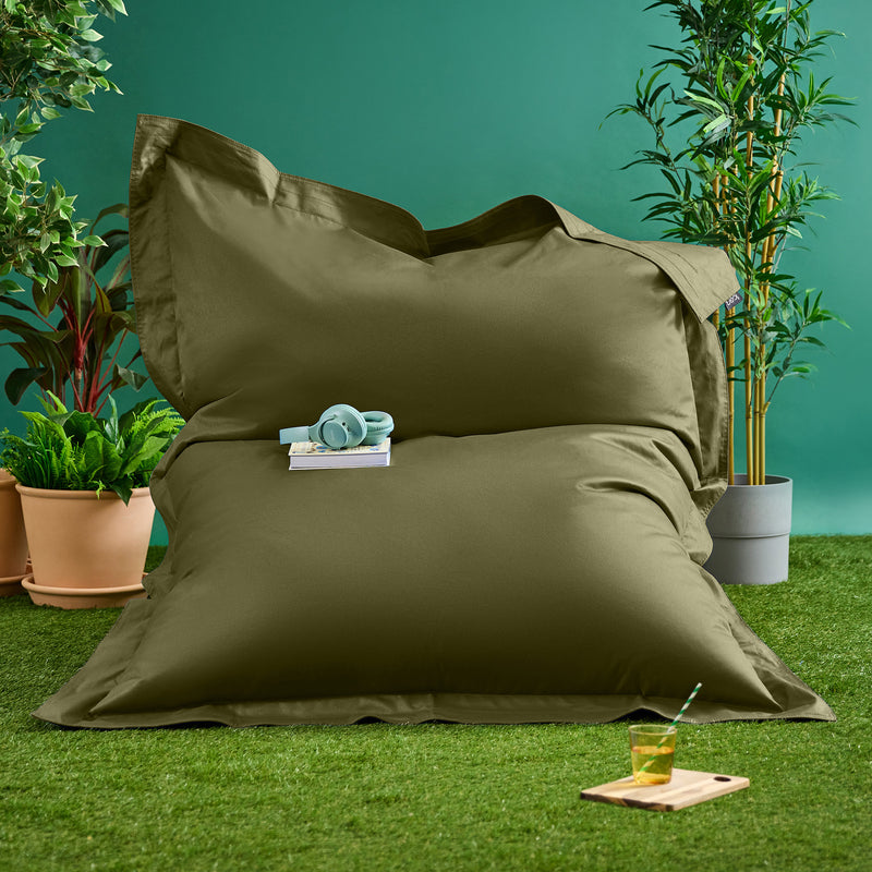 Bazaar Bag® Indoor-Outdoor Giant Bean Bag - Khaki Green
