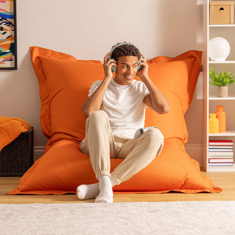 Bazaar Bag® Indoor-Outdoor Giant Bean Bag - Burnt Orange