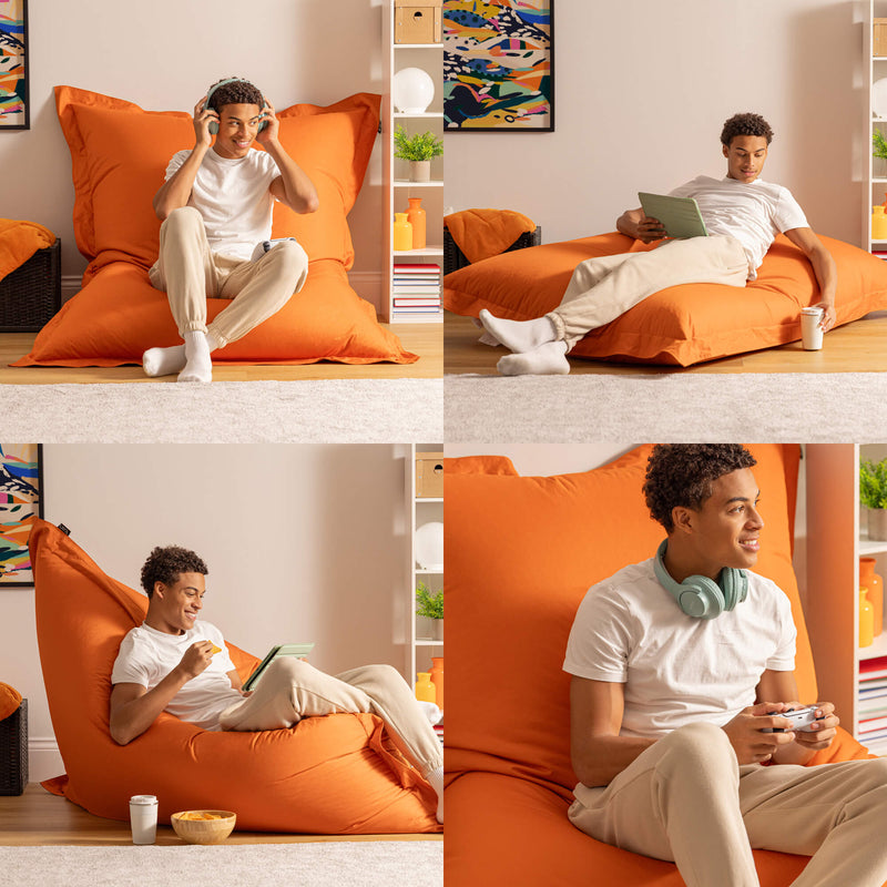 Bazaar Bag® Indoor-Outdoor Giant Bean Bag - Burnt Orange