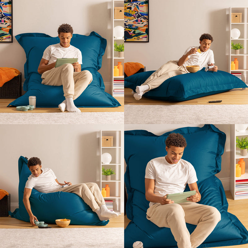Bazaar Bag® Indoor & Outdoor Giant Floor Cushion Bean Bag - Teal