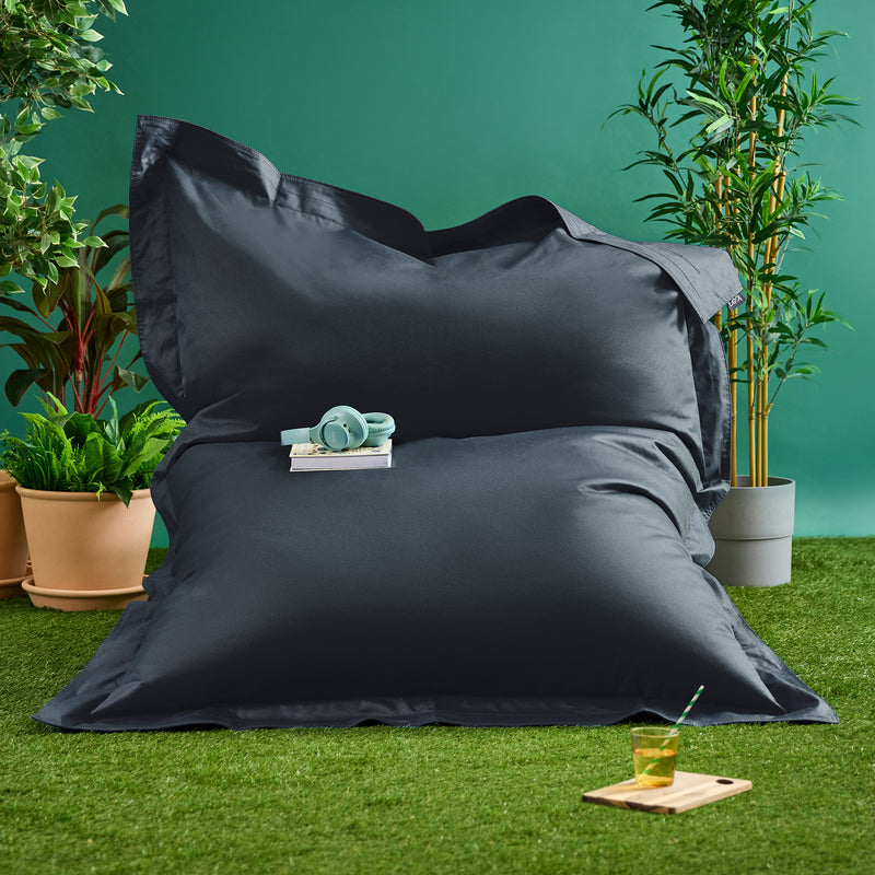 Bazaar Bag® Indoor & Outdoor Giant Floor Cushion Bean Bag - Slate Grey