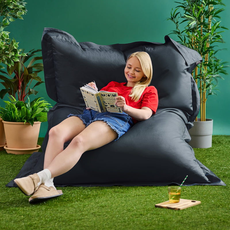 Bazaar Bag® Indoor & Outdoor Giant Floor Cushion Bean Bag - Slate Grey