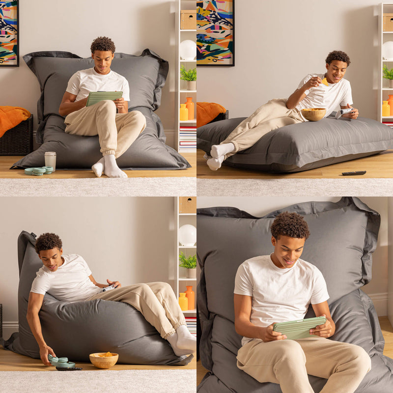 Bazaar Bag® Indoor & Outdoor Giant Floor Cushion Bean Bag - Slate Grey