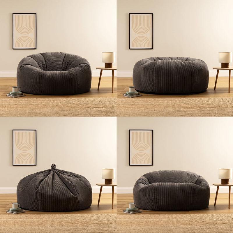 Soul Giant Two-Seater Bean Bag - Charcoal Grey