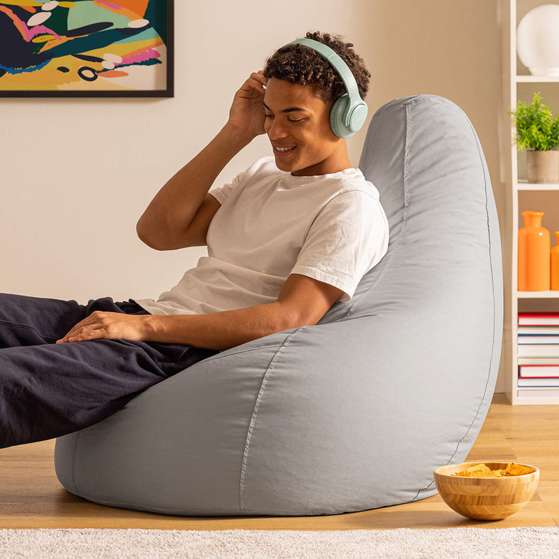 Dalton Recliner Indoor-Outdoor Gaming Bean Bag - Grey