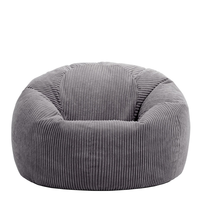 Kingston Cord Classic Bean Bag - Charcoal Grey