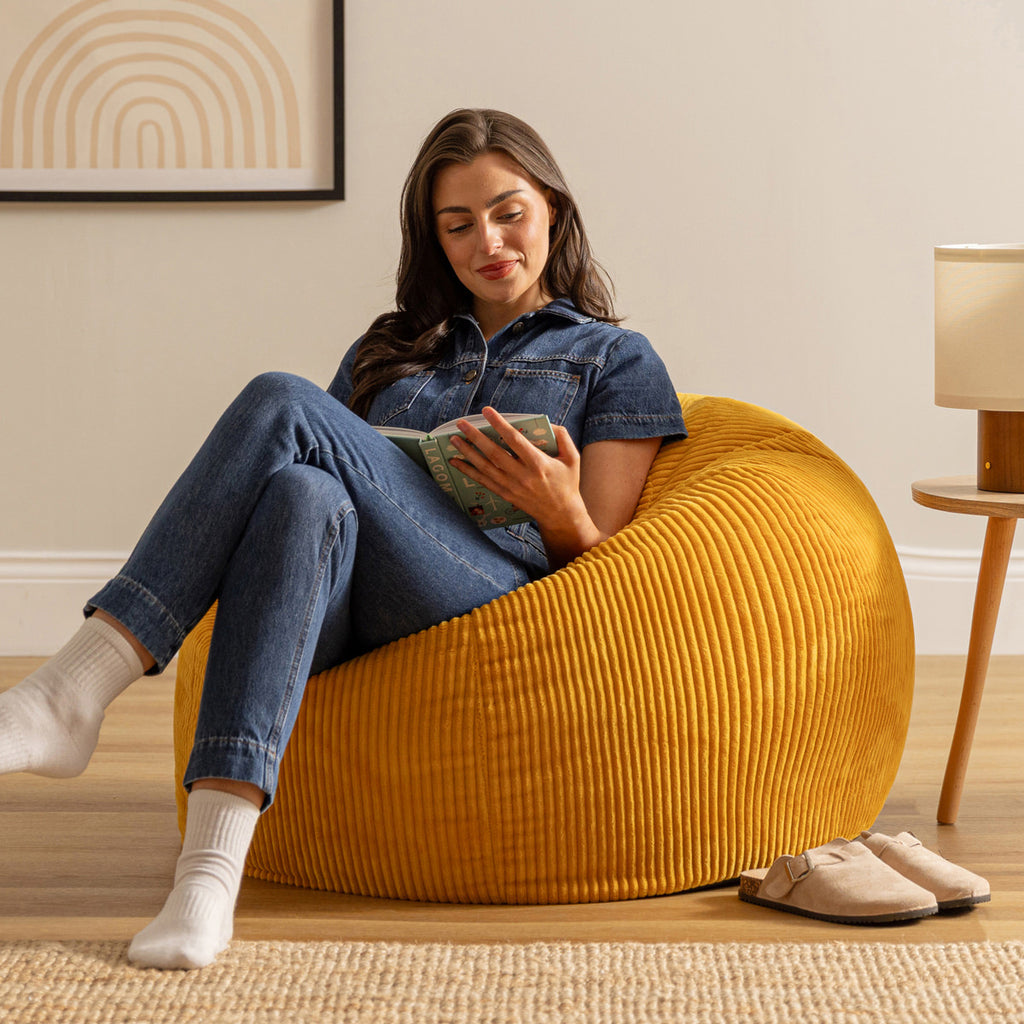 Kingston Cord Classic Bean Bag Ochre