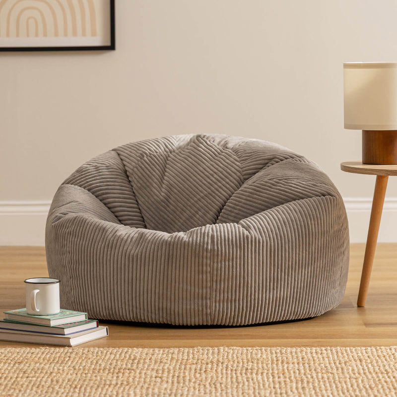 Kingston Cord Classic Bean Bag - Grey