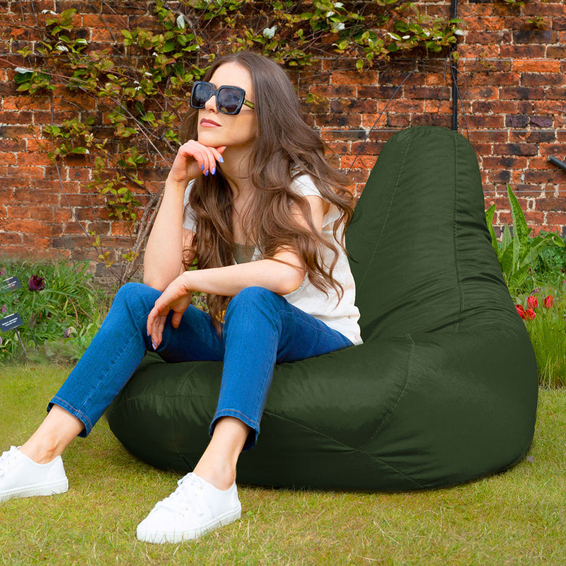 Dalton Recliner Indoor-Outdoor Gaming Bean Bag - Forest Green