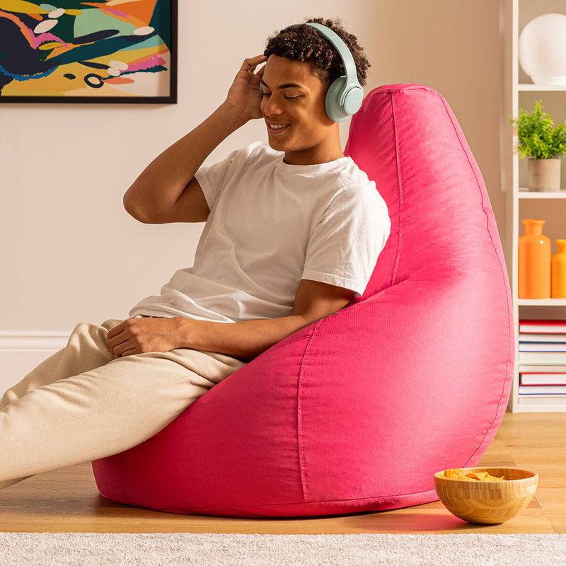 Dalton Recliner Indoor-Outdoor Gaming Bean Bag - Pink