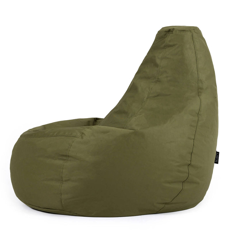 Dalton Recliner Indoor-Outdoor Gaming Bean Bag - Khaki Green