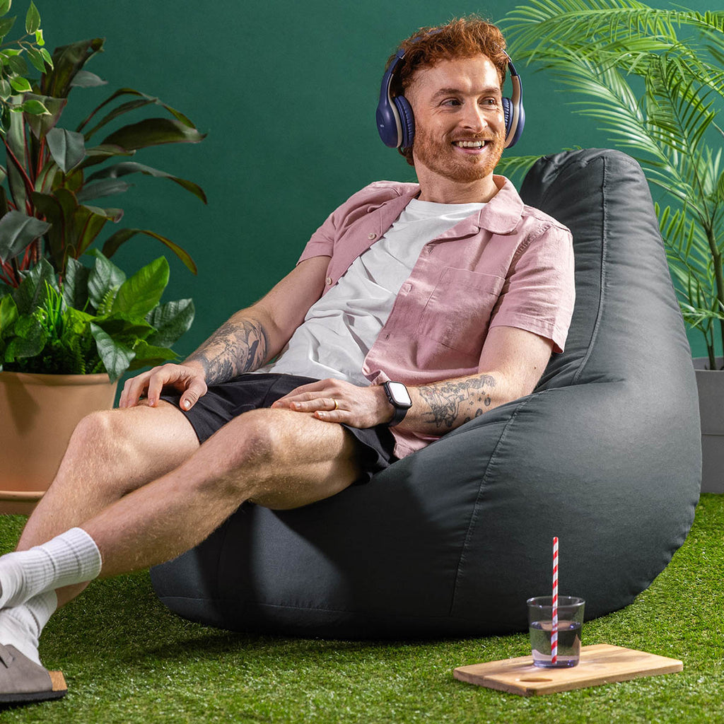 Recliner Indoor Outdoor Gaming Bean Bag Slate
