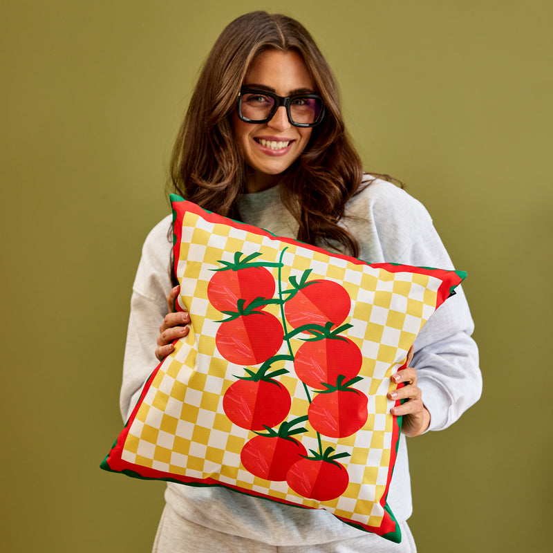 Italian Tomato Print Indoor-Outdoor Cushion