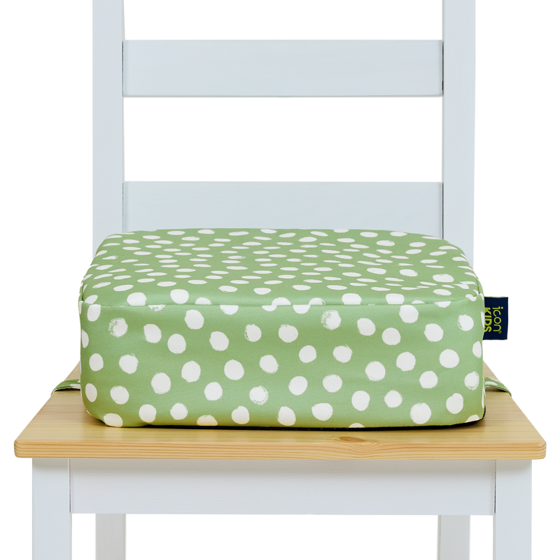 Kids Printed Booster Seat - Spots Sage Green