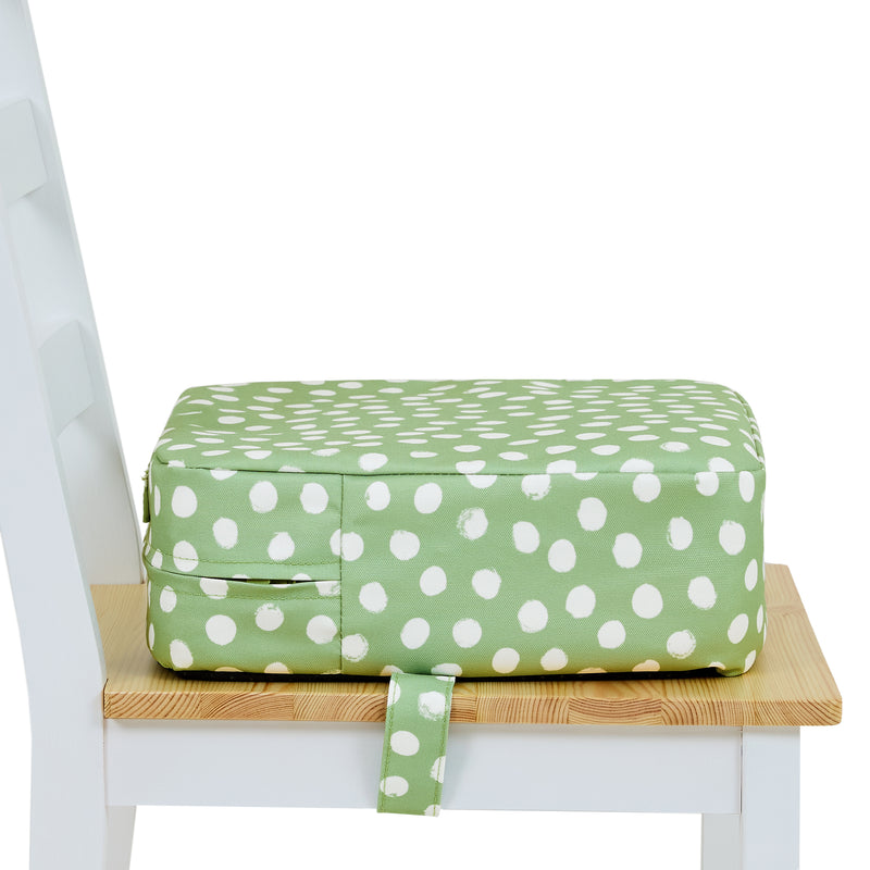 Kids Printed Booster Seat - Spots Sage Green