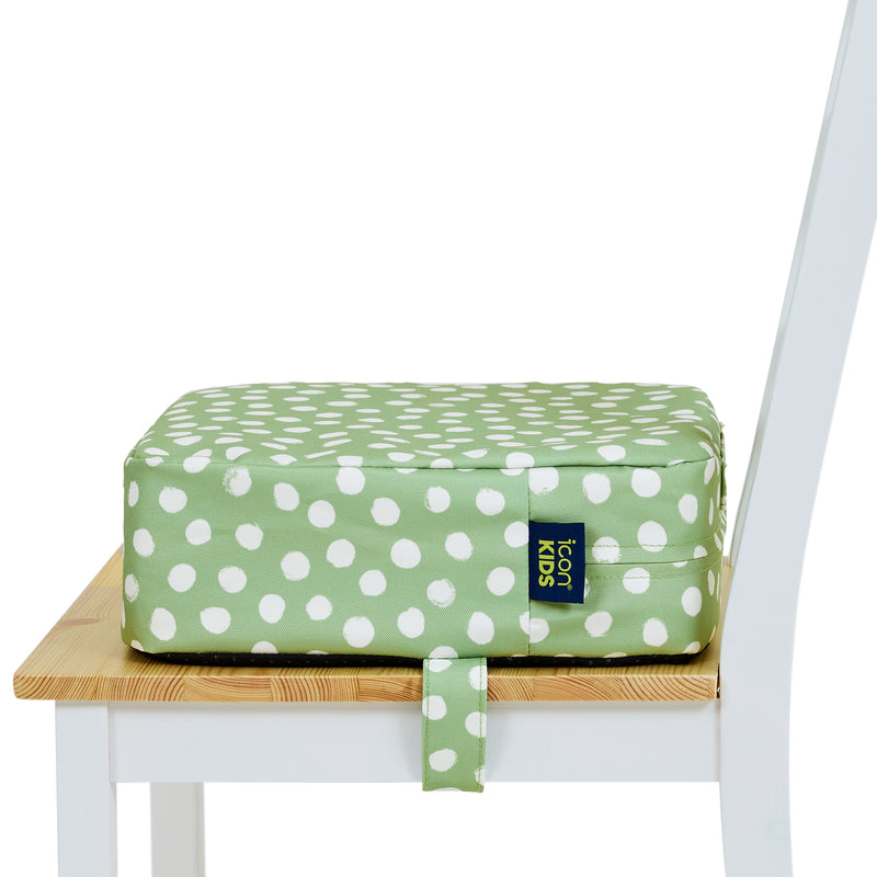 Kids Printed Booster Seat - Spots Sage Green