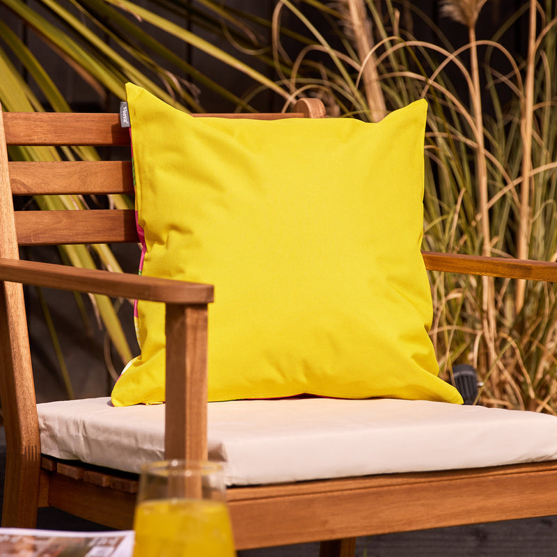 Plain Indoor-Outdoor Cushion - Ochre Yellow