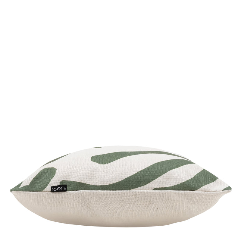 Abstract Leaf Indoor-Outdoor Cushion - Green