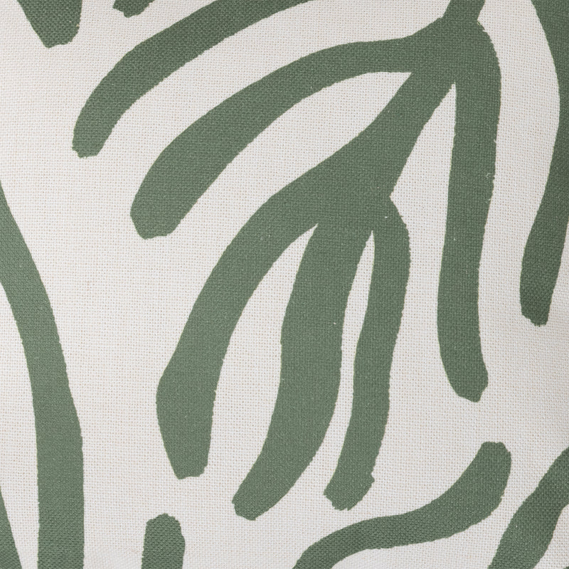 Abstract Leaf Indoor-Outdoor Cushion - Green