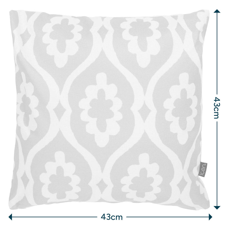 Damask Pattern Indoor-Outdoor Cushion - Green