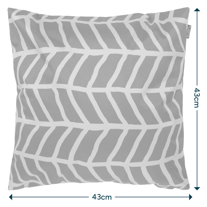 Abstract Print Indoor-Outdoor Cushion - Khaki Green