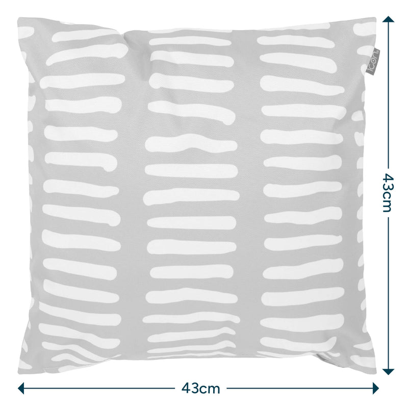 Abstract Print Indoor-Outdoor Cushion - Stone