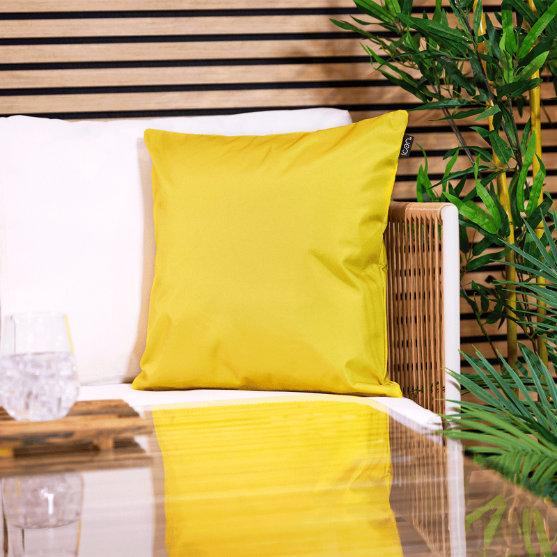 Plain Indoor-Outdoor Cushion - Ochre Yellow