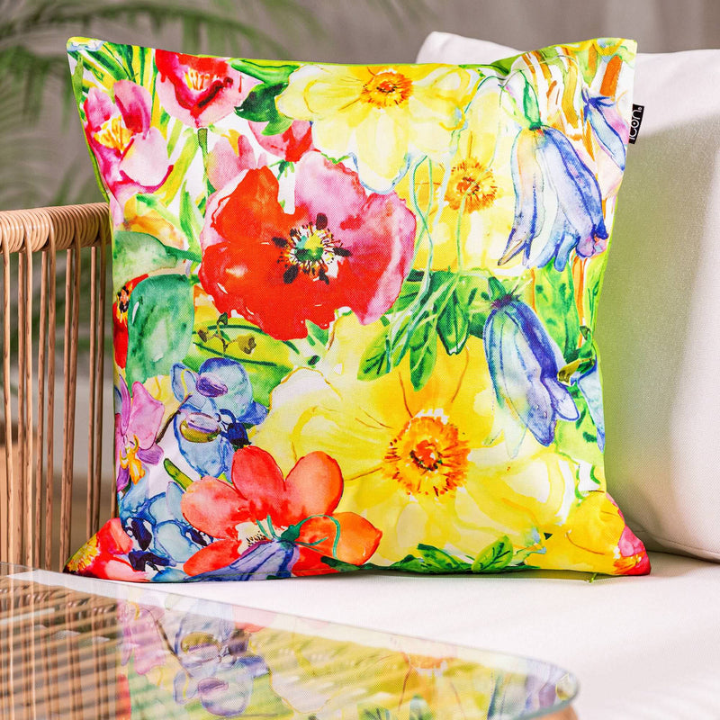 Painterly Floral Outdoor Cushion