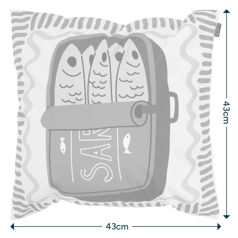 Italian Sardine Print Indoor-Outdoor Cushion