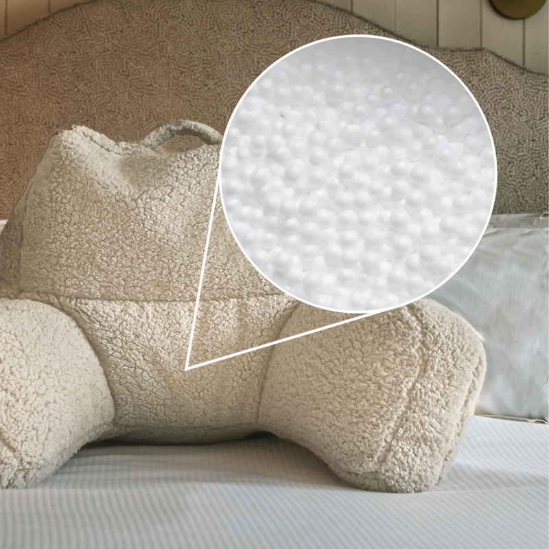 Teddy Fleece Support Pillow - Natural