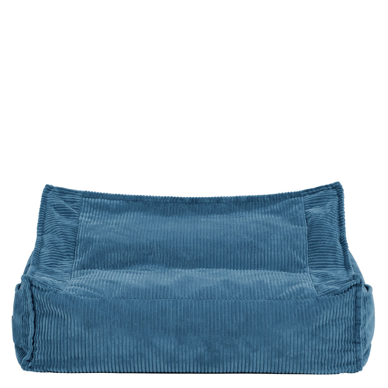 Kids Francesco Cord Bean Bag Sofa - Denim Blue