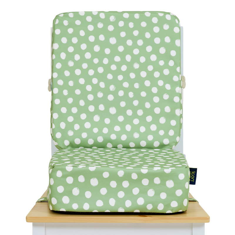 Kids Printed High Back Booster Seat - Spots Sage Green