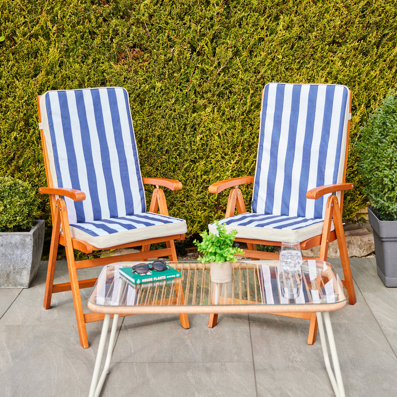 Deck Stripe Seat Pad Navy - Navy Blue
