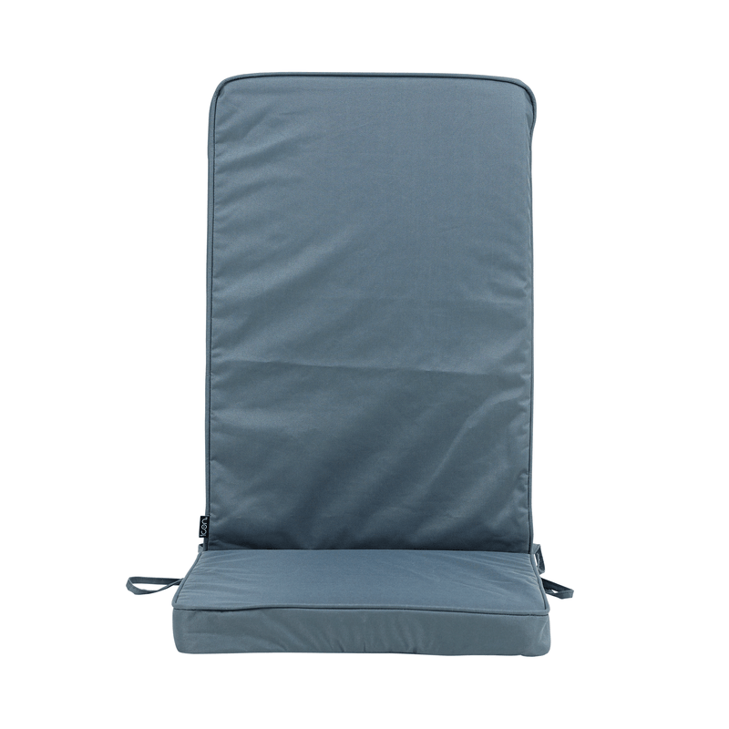 Plain Outdoor High Back Seat Pad - Charcoal Grey