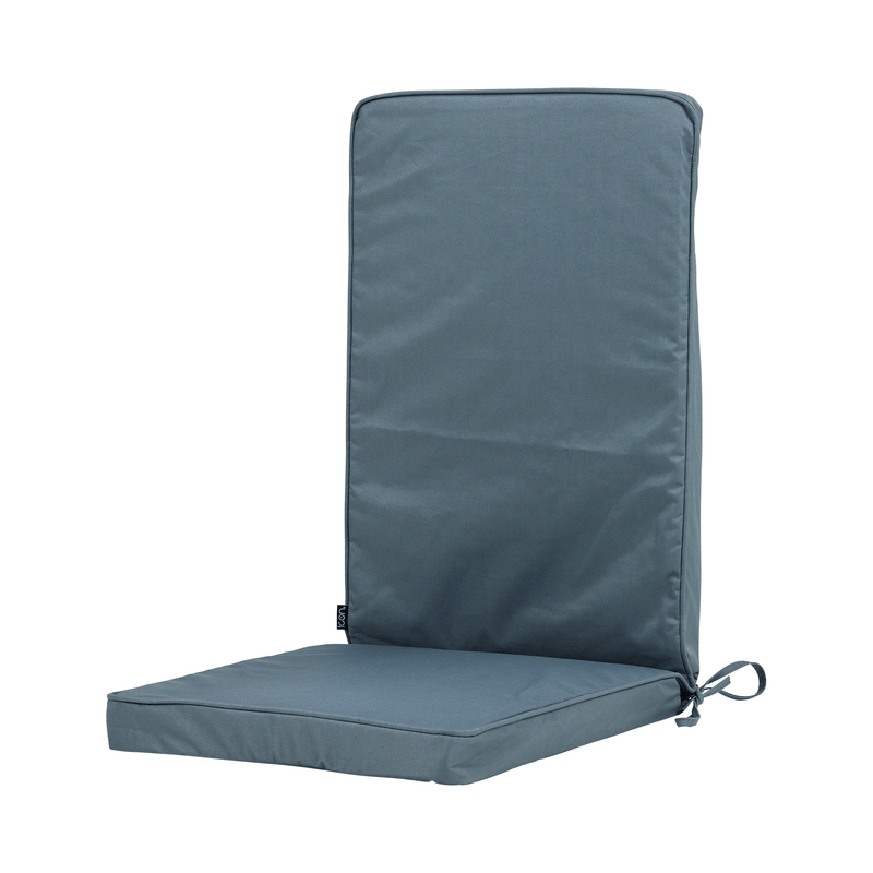 Plain Outdoor High Back Seat Pad - Charcoal Grey
