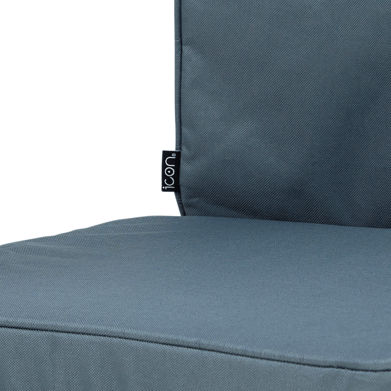 Plain Outdoor High Back Seat Pad - Charcoal Grey