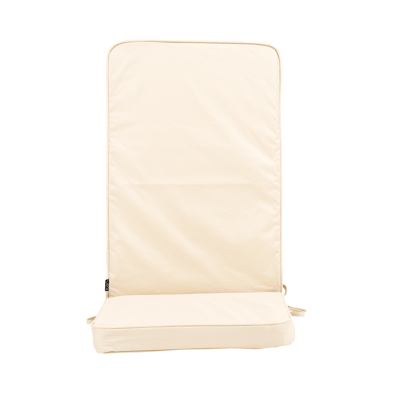 Plain Outdoor High Back Seat Pad - Beige