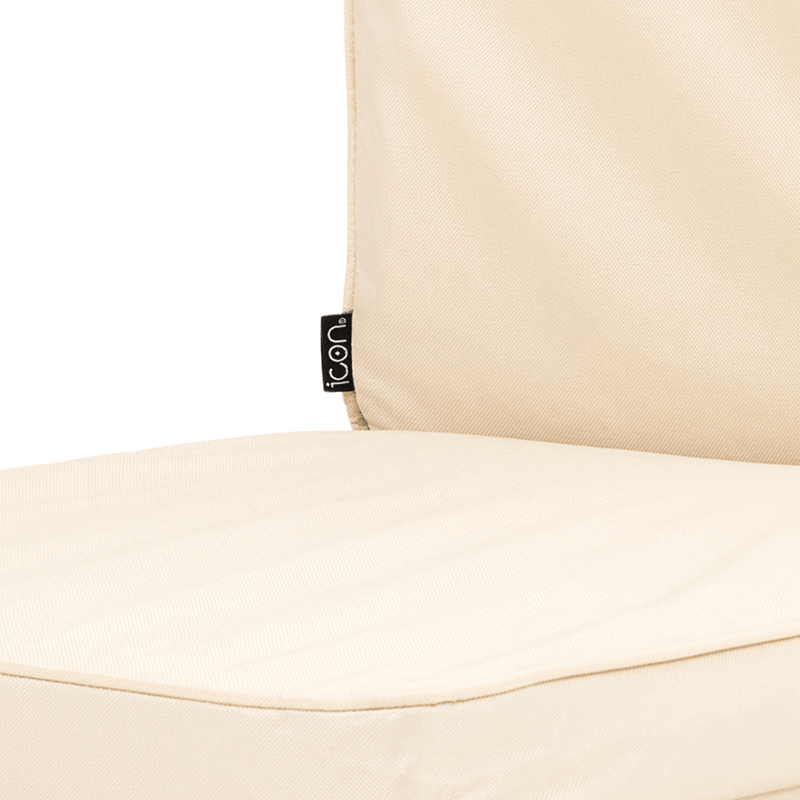 Plain Outdoor High Back Seat Pad - Beige