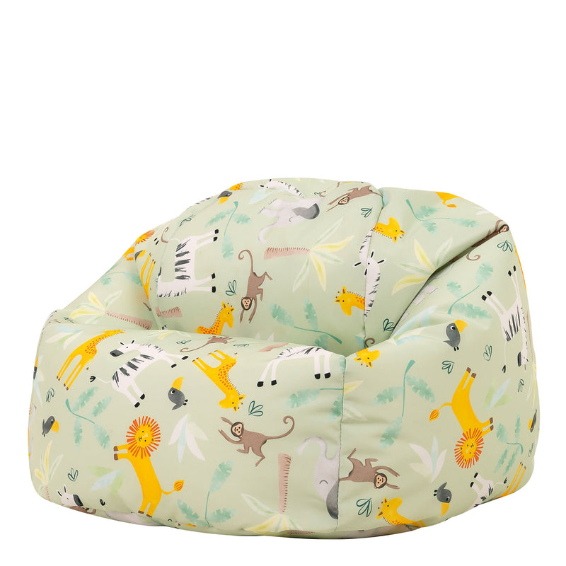 Kids Animal Safari Print Classic Bean Bag