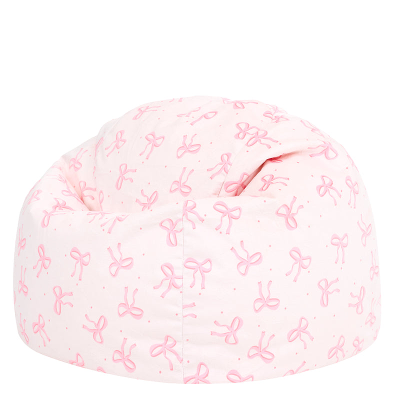 Kids Kingston Bow Brushed Velvet Classic Bean Bag