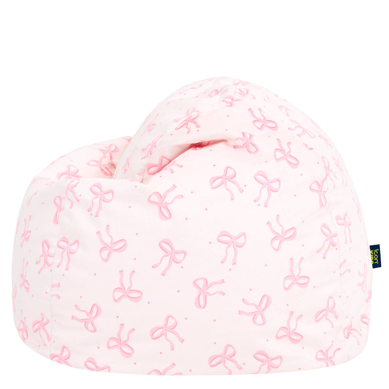 Kids Kingston Bow Brushed Velvet Classic Bean Bag