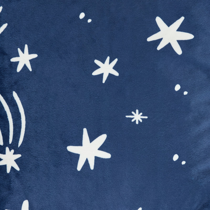 Kids Kingston Star Brushed Velvet Classic Bean Bag - Ink Blue