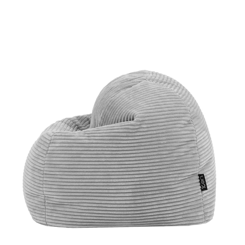 Kids Kingston Corduroy Classic Bean Bag - Grey